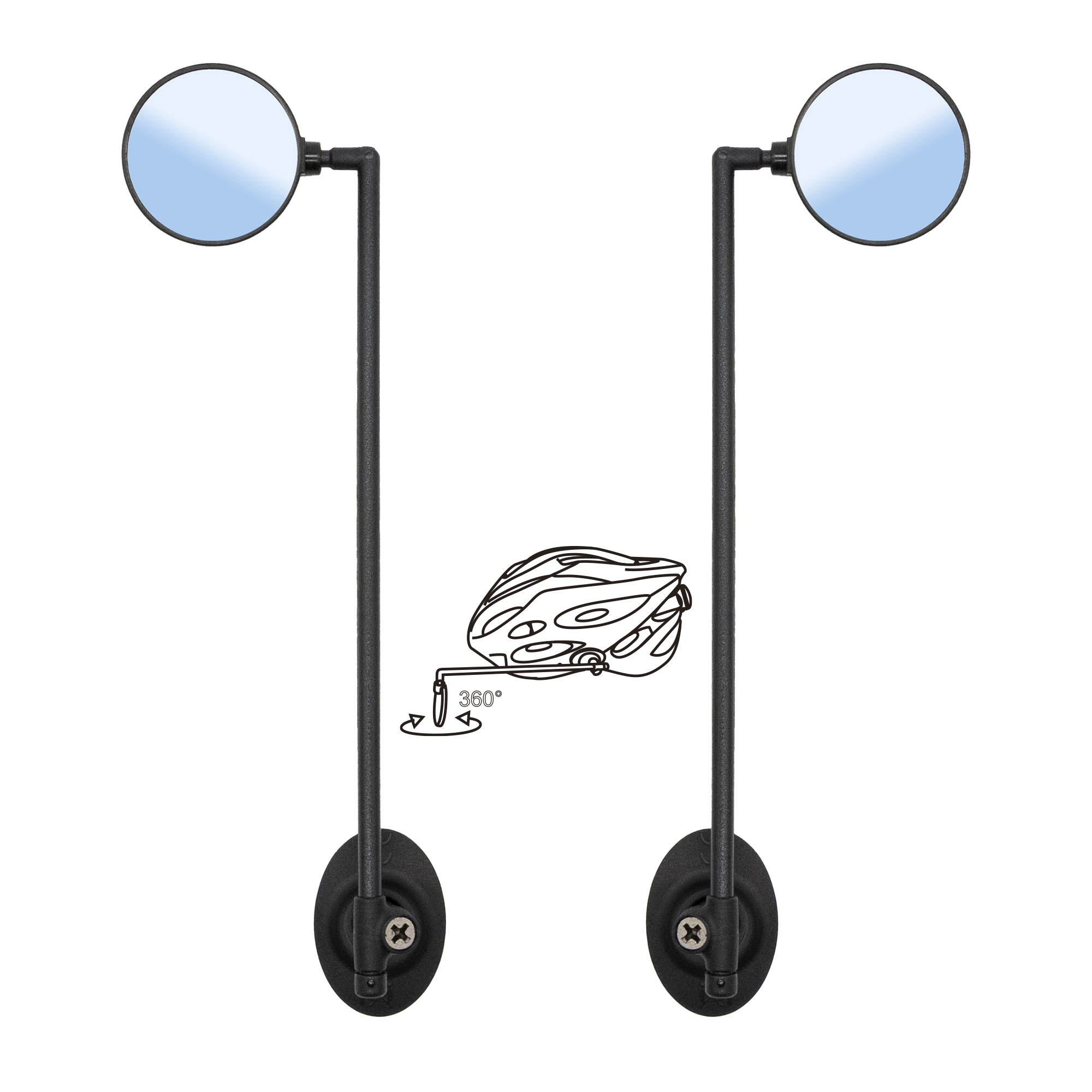 Espejo retrovisor lateral EWR002 para casco - ajustable y desmontable - RuedaQrueda