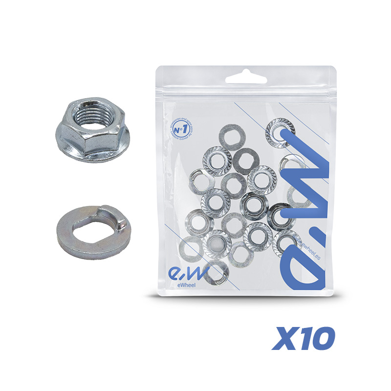 Arandela y tuerca M10 motor para Xiaomi - 10uds - RuedaQrueda