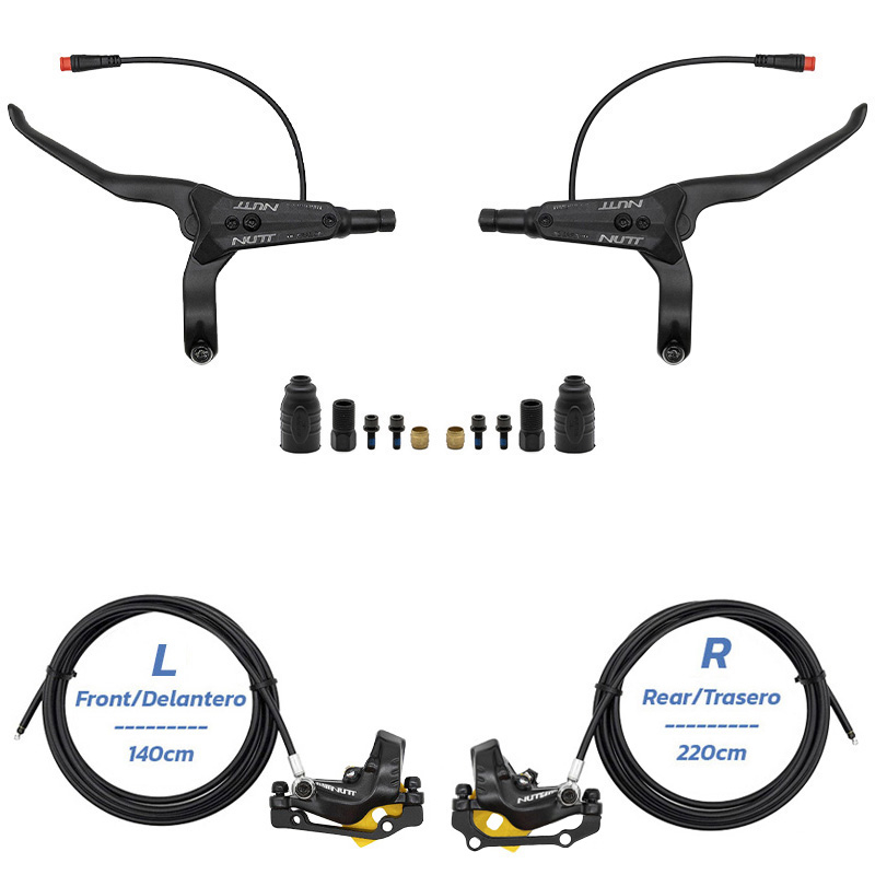 Kit de freno hidráulico negro Y5 Delantero L trasero R [NUTT] - RuedaQrueda