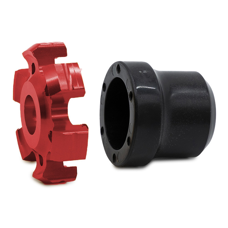 Protector decorativo anticaídas para eje motor o llanta EWTB-006 rojo - RuedaQrueda