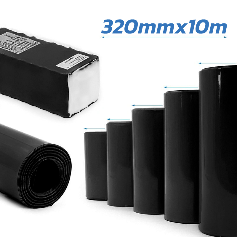 Termorretráctil negro 320m 10M - RuedaQrueda