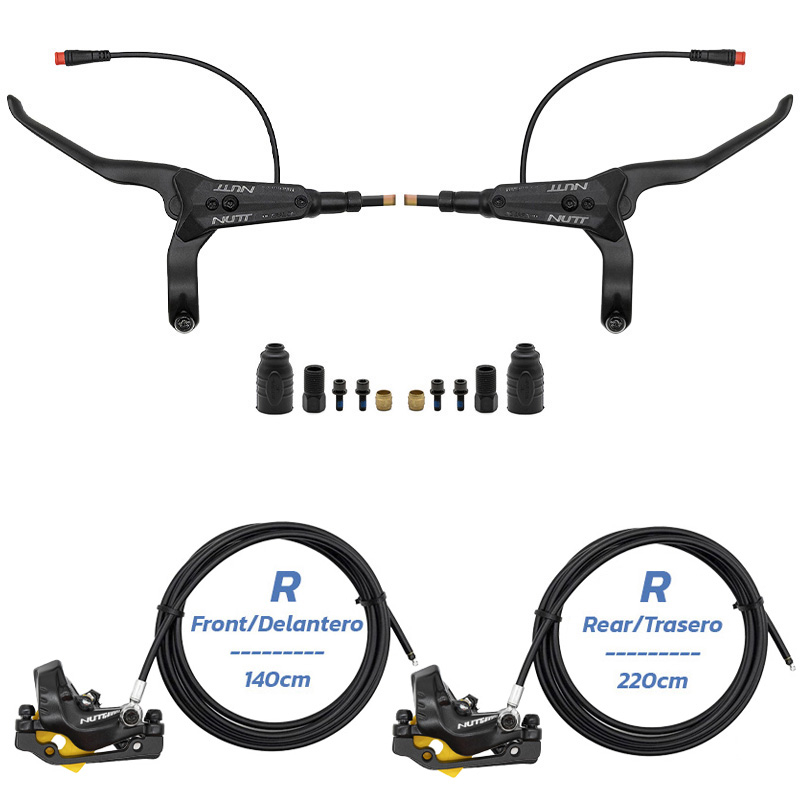Kit de freno hidráulico negro Y5 Delantero R trasero R [NUTT] - RuedaQrueda