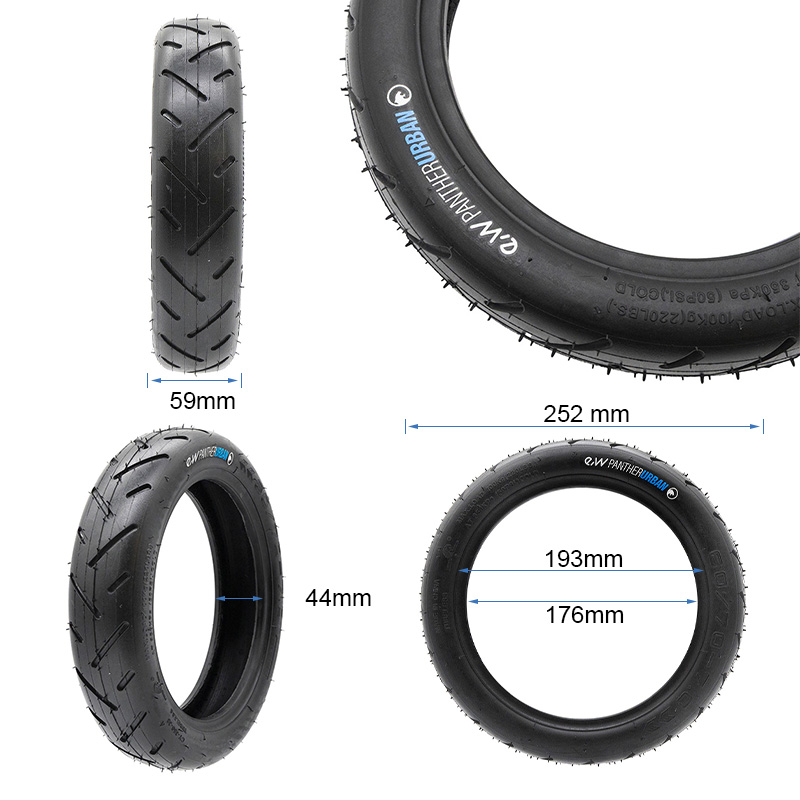 Neumático tubeless 60/70-7 PARA MI4 PRO MAX/PLUS PANTHERURBAN - RuedaQrueda