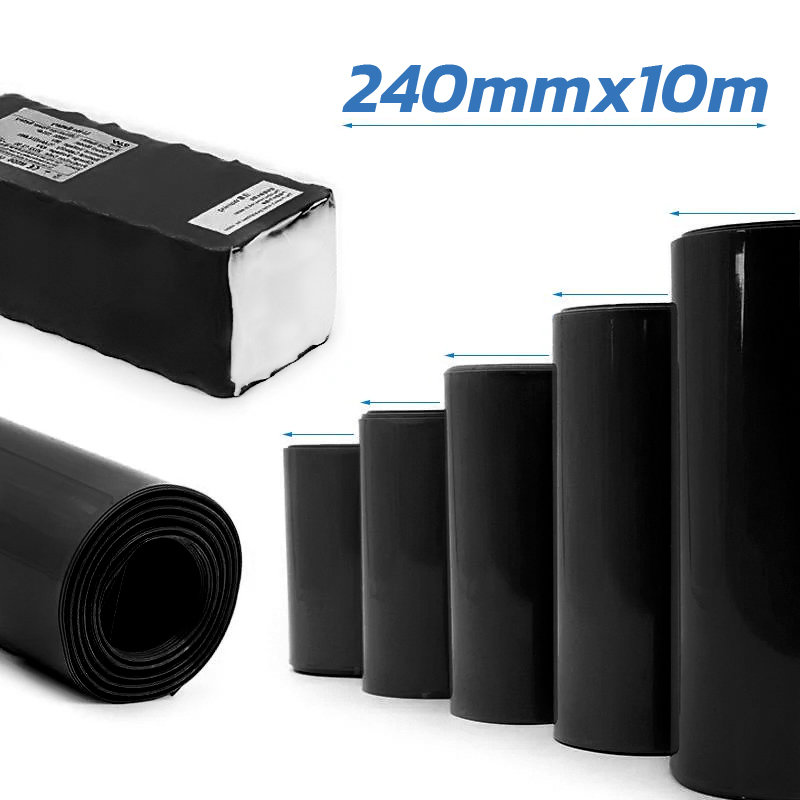 Termorretráctil negro 240m 10M - RuedaQrueda