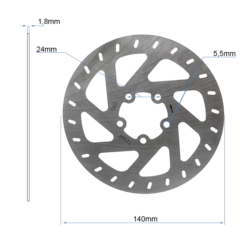 Disco de freno para Mi4 - 140mm - 5H - RuedaQrueda