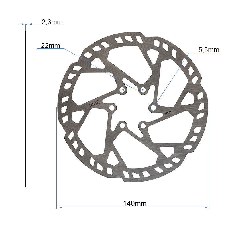 Disco de freno EWD004 - 140mm (2,3mm de grosor) - RuedaQrueda