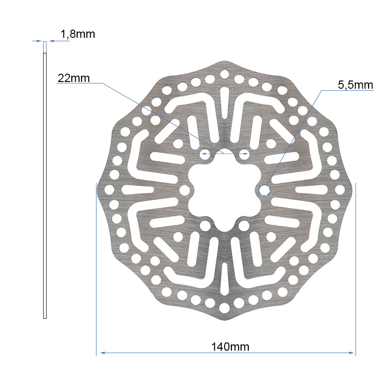 Disco de freno EWD004 para Kukirin G2 pro - 140mm - 6H