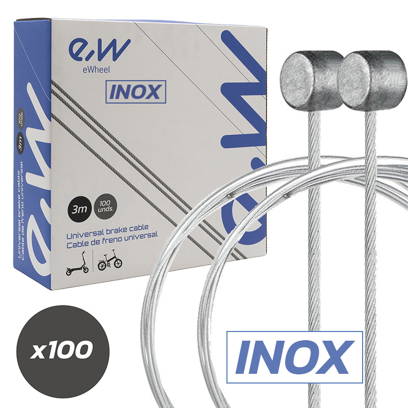 Cable de freno 3m acero inoxidable - 100 PCS - RuedaQrueda