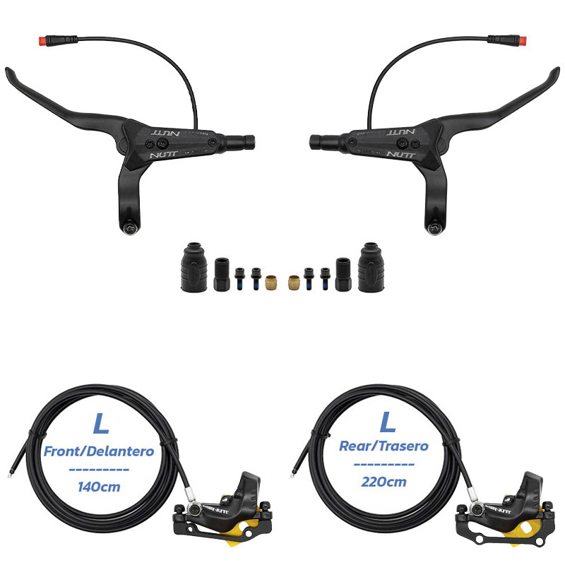Kit de freno hidráulico negro Y5 Delantero L trasero L [NUTT] - RuedaQrueda