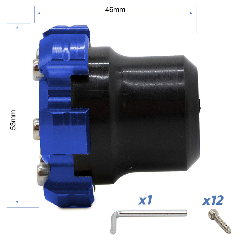 Protector decorativo anticaídas para eje motor o llanta EWTB-006 azul - RuedaQrueda
