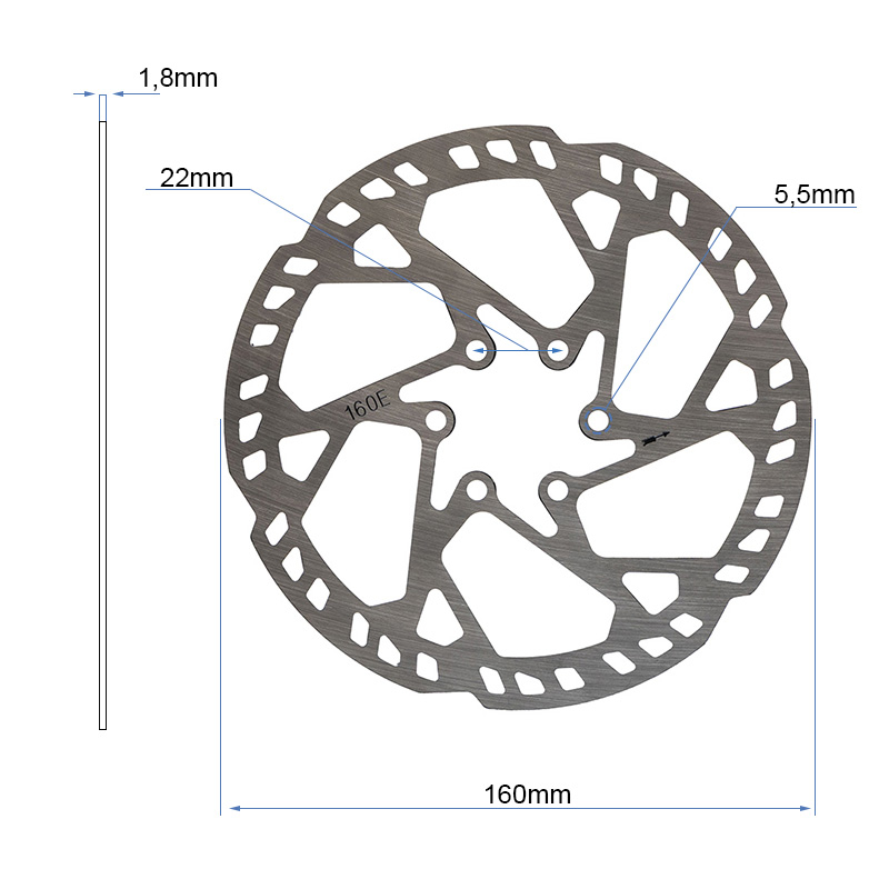 Disco de freno EWD004 - 160mm (2,3mm de grosor) - RuedaQrueda
