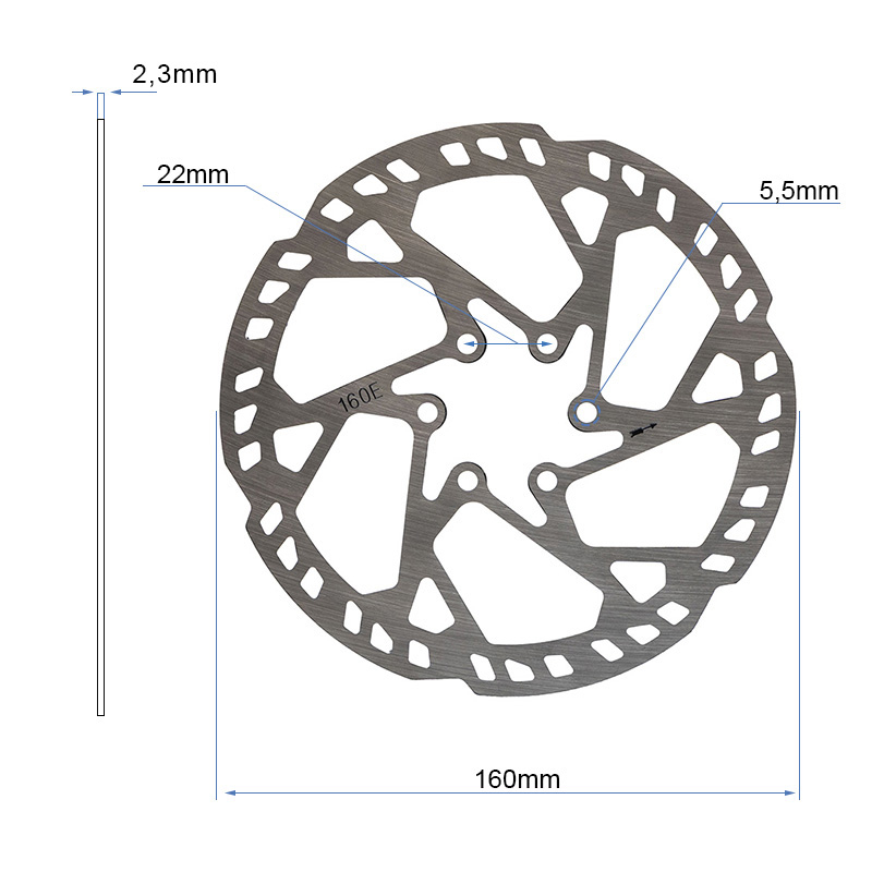 Disco de freno EWD004 - 160mm (2,3mm de grosor) - RuedaQrueda