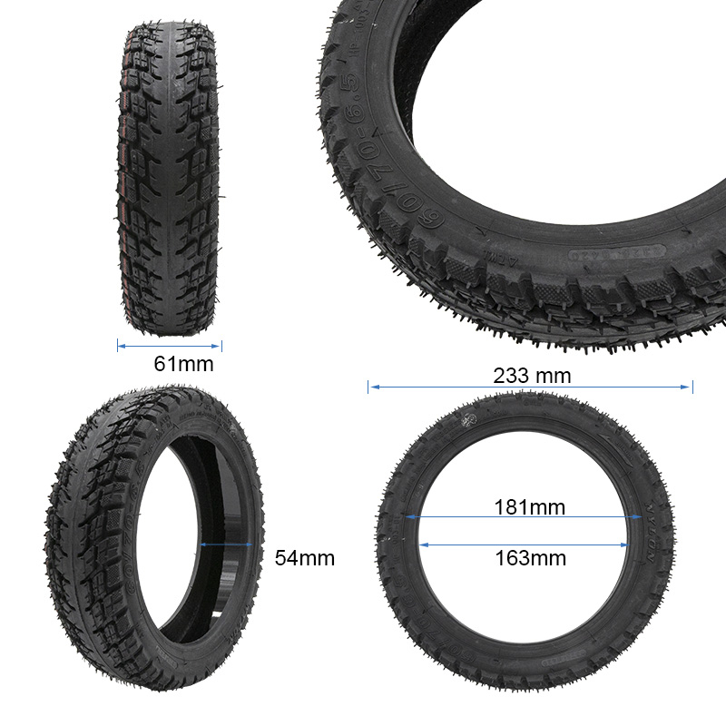 Tubeless Tyre off-road 60/70-6,5 con gel y válvula - RuedaQrueda