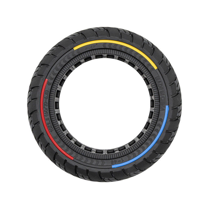 Rueda maciza 10x2,5(60/70-6,5) B45 - tricolor - RuedaQrueda
