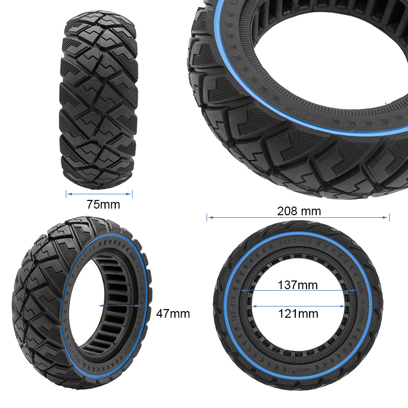 Solid Tyre off-road 9x3-5,5 blue - RuedaQrueda