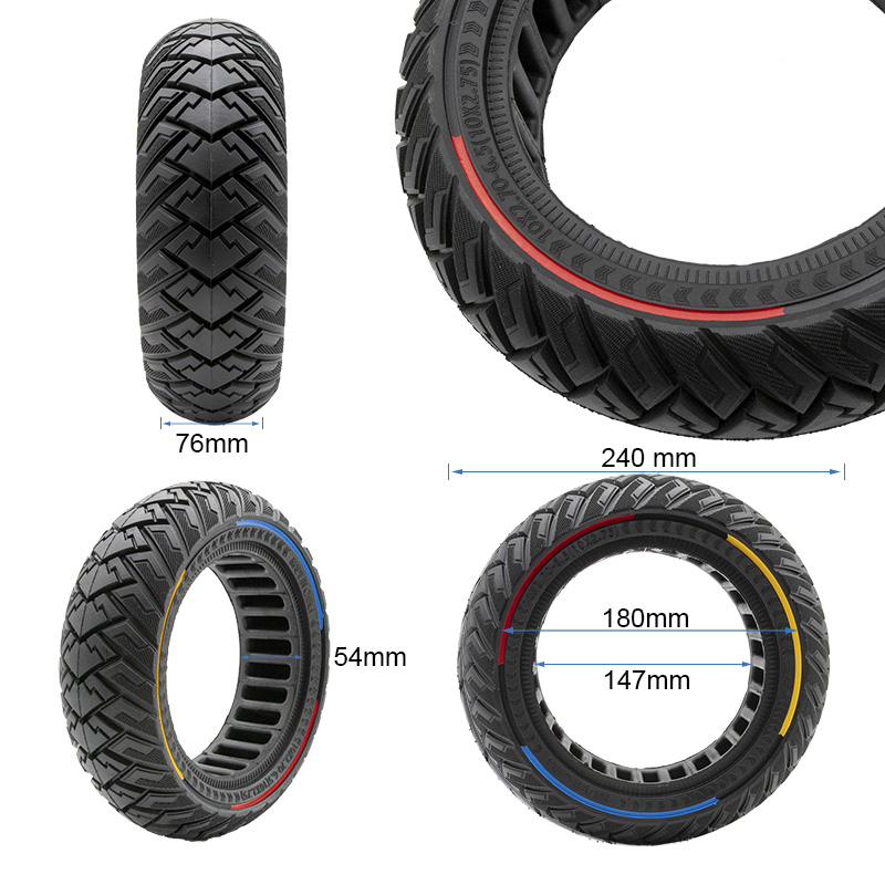 Pneu Maciço 10x2,70-6,5 (10X2,75) - tricolor - RuedaQrueda