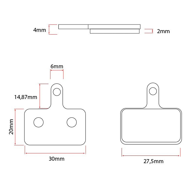 Pastilla de freno RT004-C cerámica - 2 juegos - RuedaQrueda
