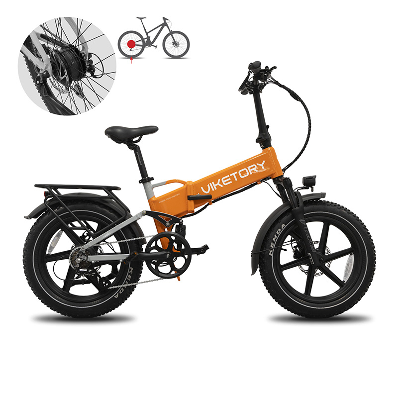 BRAVE ebike FATBIKE Plegable Naranja/Gris - RuedaQrueda