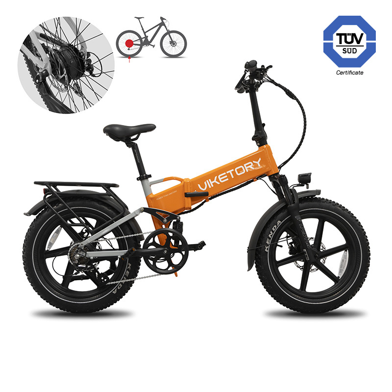 BRAVE ebike FATBIKE Plegable Naranja/Gris - RuedaQrueda