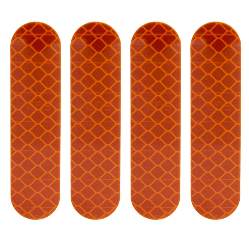 Adhesivo reflectante naranja para horquilla Ninebot serie F y D - 4uds - RuedaQrueda