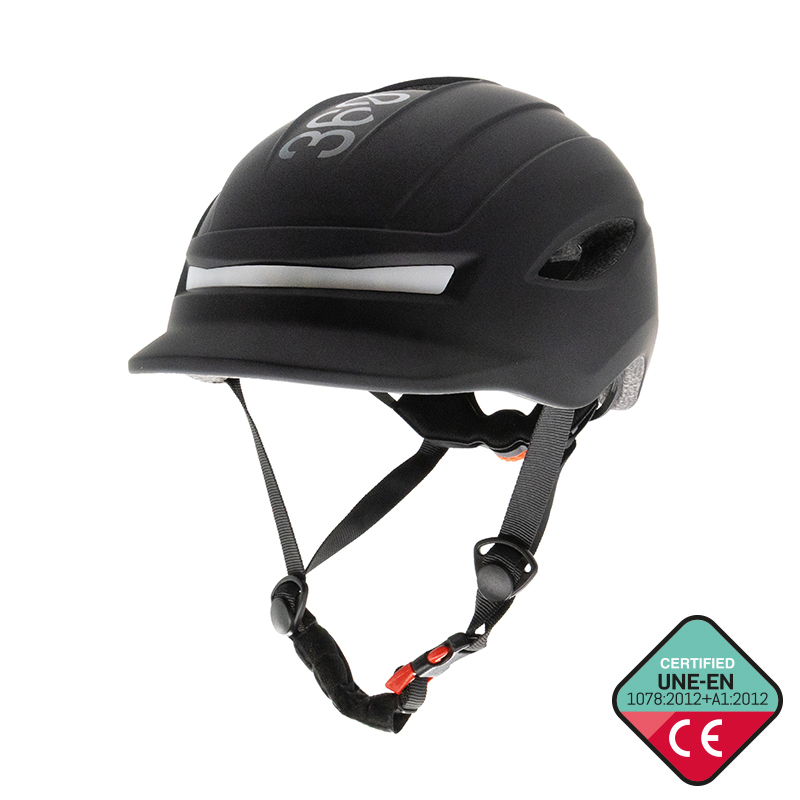 Casco con luz CP02 negro talla única - RuedaQrueda