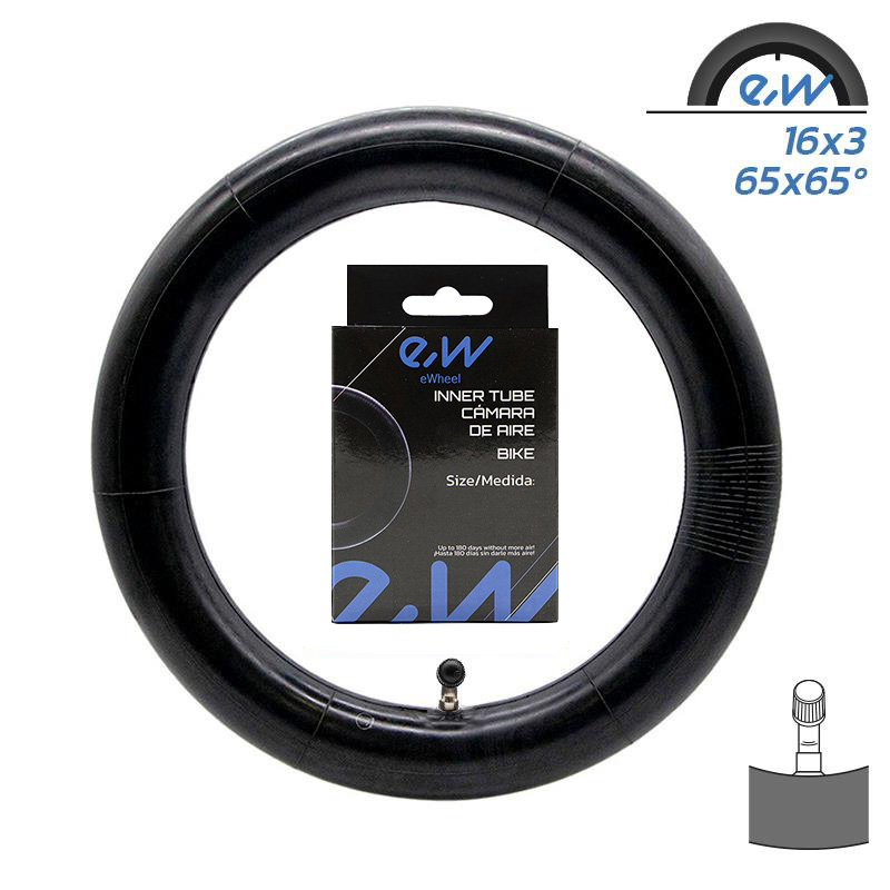 Cámara de aire 16x3 VC 90x90º Ewheel