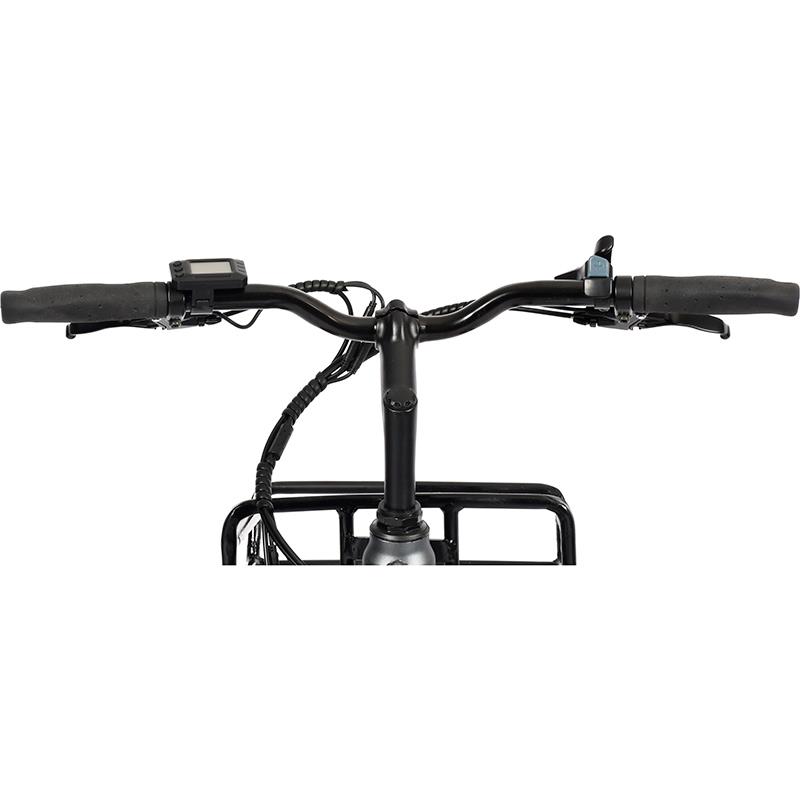 Bicicleta eléctrica urbana Antares azul 700C con marco de aluminio y frenos de disco