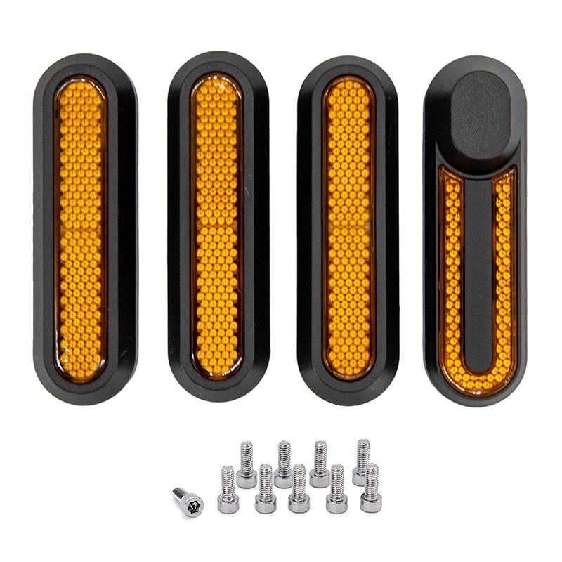 Catadioptre noir avec réflecteur jaune pour Xiaomi