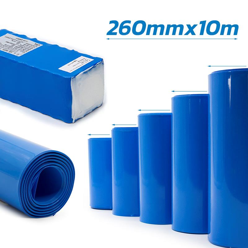 Gaine thermorétractable bleu 260mm 10M