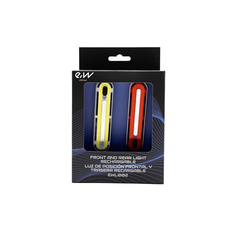 Juego de luces led frontal y trasera recargable EWL002 de alta potencia