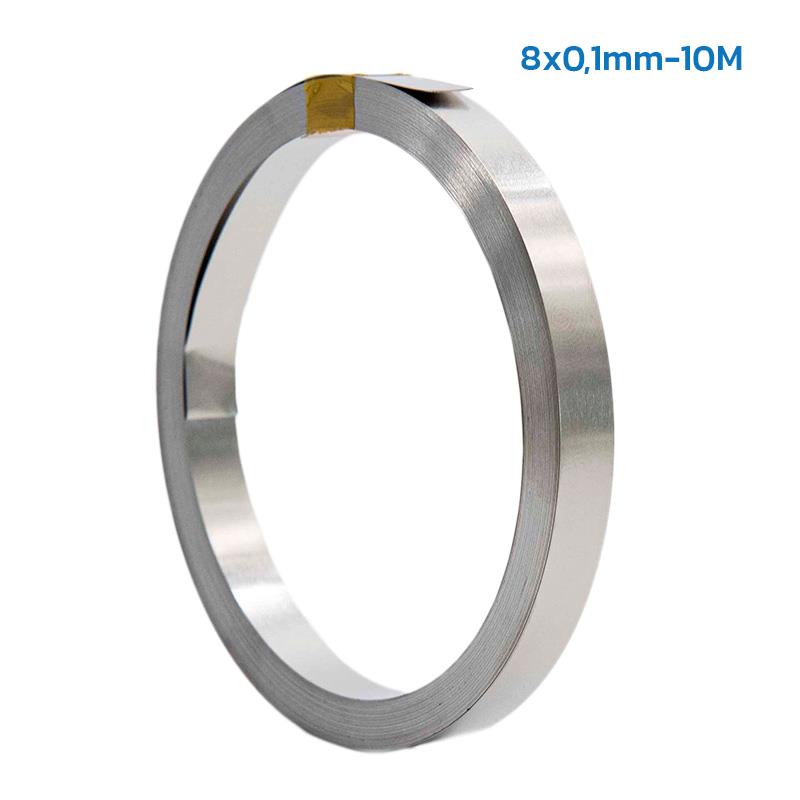 Nickel (acier plaque nickel) 8x0,2 mm -10m