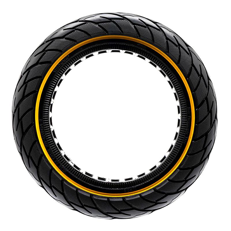 Rueda maciza ultraligera 10x2,5-6,5/B44  línea amarilla [Nedong]