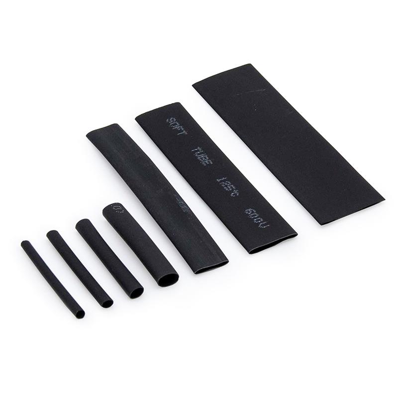 Termorretráctil negro para cable - 127 uds