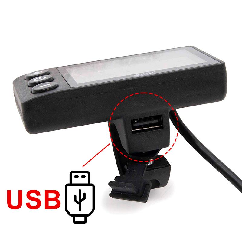 Display S866 con conector waterproof - con puerto USB [Ewheel]