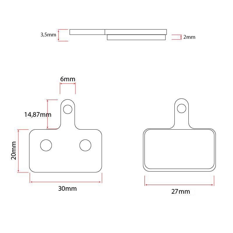 RT004-S pastilla sinterizada - 2 juegos - RuedaQrueda