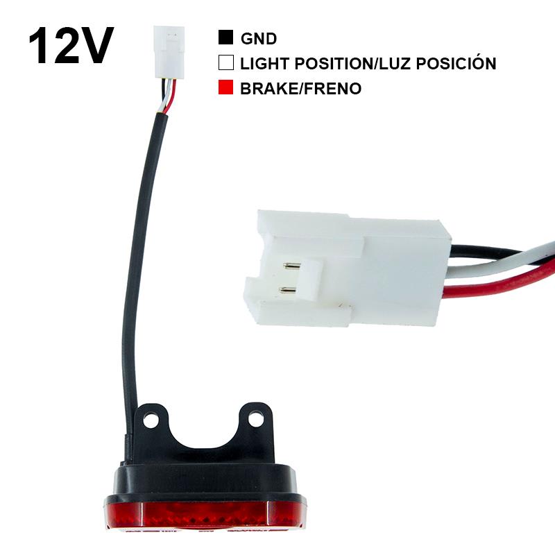 Luz trasera guardabarros 12V original Niu KQi2 Pro - RuedaQrueda