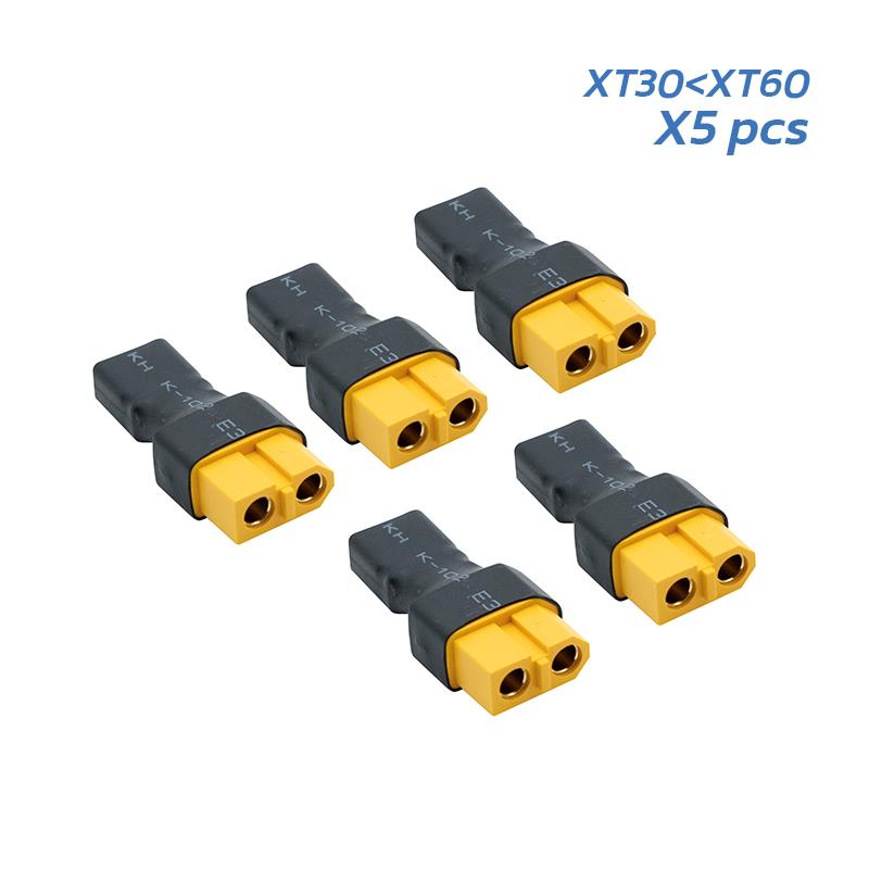 Adaptador XT30 macho a XT60 hembra - 5uds - RuedaQrueda