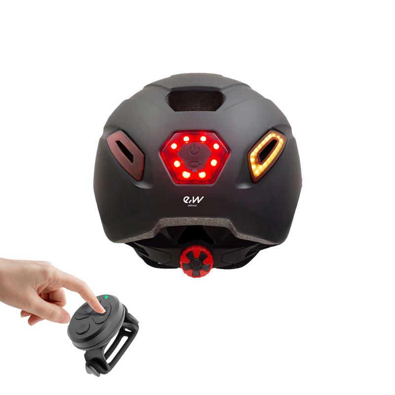 Casco CP02 con intermitente negro talla única - RuedaQrueda