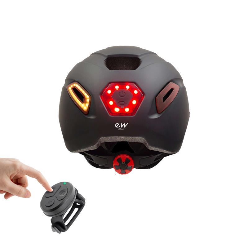 Casco CP02 con intermitente negro talla única - RuedaQrueda