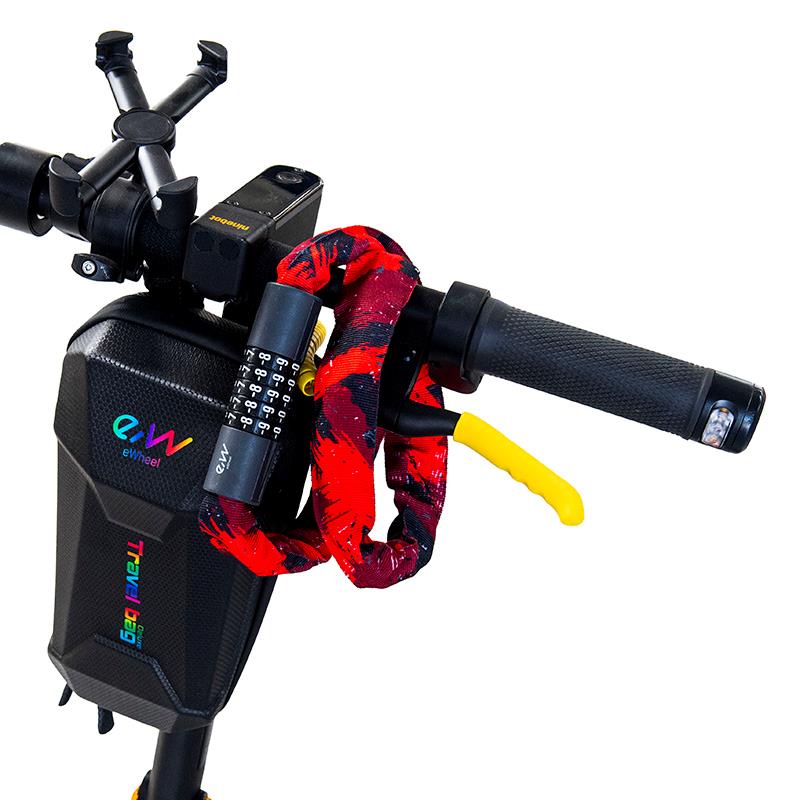 Candado de contraseña EWLK022 funda tela roja - RuedaQrueda