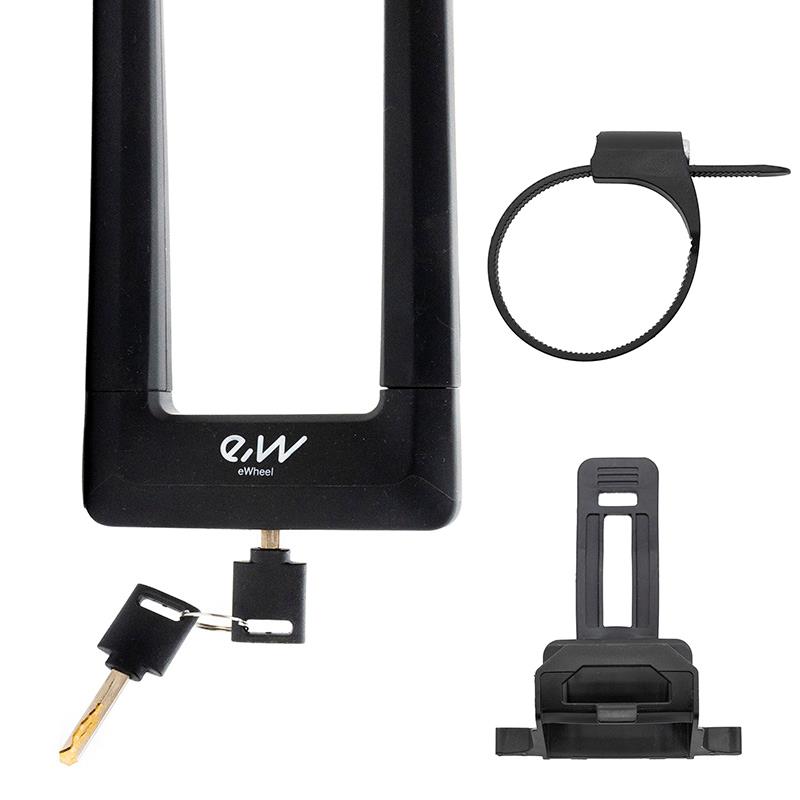 Candado en U de llave EWLK023 negro - RuedaQrueda