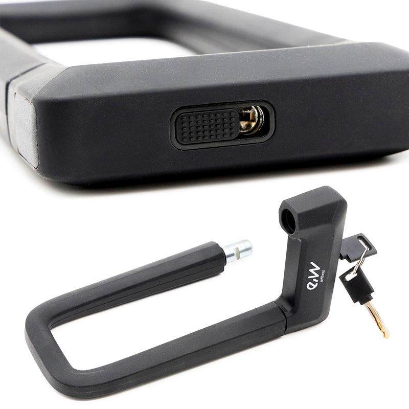 Candado en U de llave EWLK023 negro - RuedaQrueda