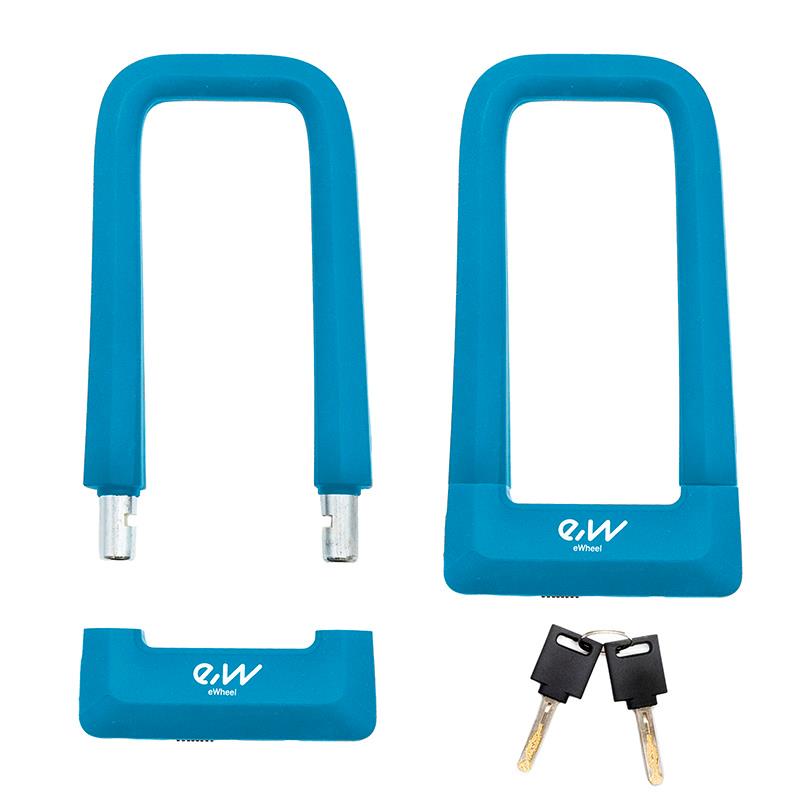 Candado en U de llave EWLK023 azul - RuedaQrueda