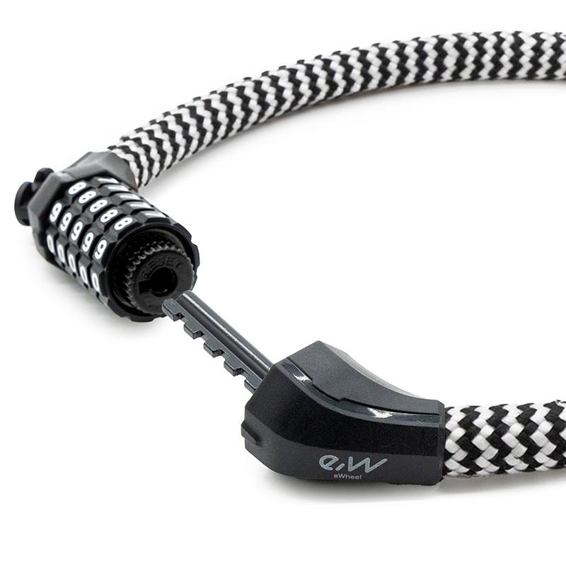 Candado de contraseña EWLK025 funda nylon blanco - RuedaQrueda