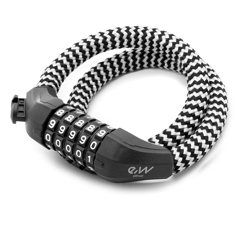 Candado de contraseña EWLK025 funda nylon blanco - RuedaQrueda