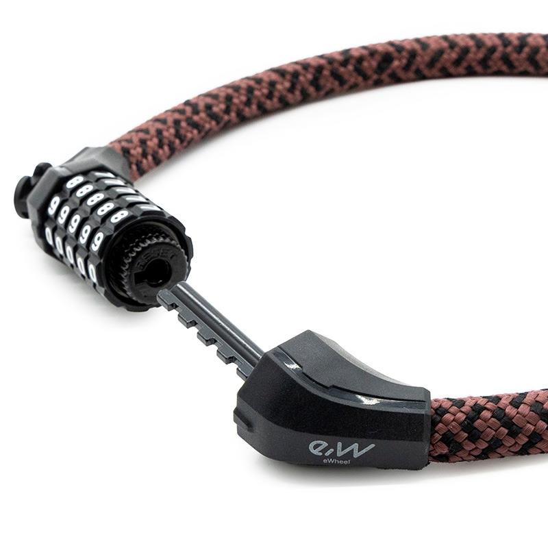 Candado de contraseña EWLK025 funda nylon marrón - RuedaQrueda