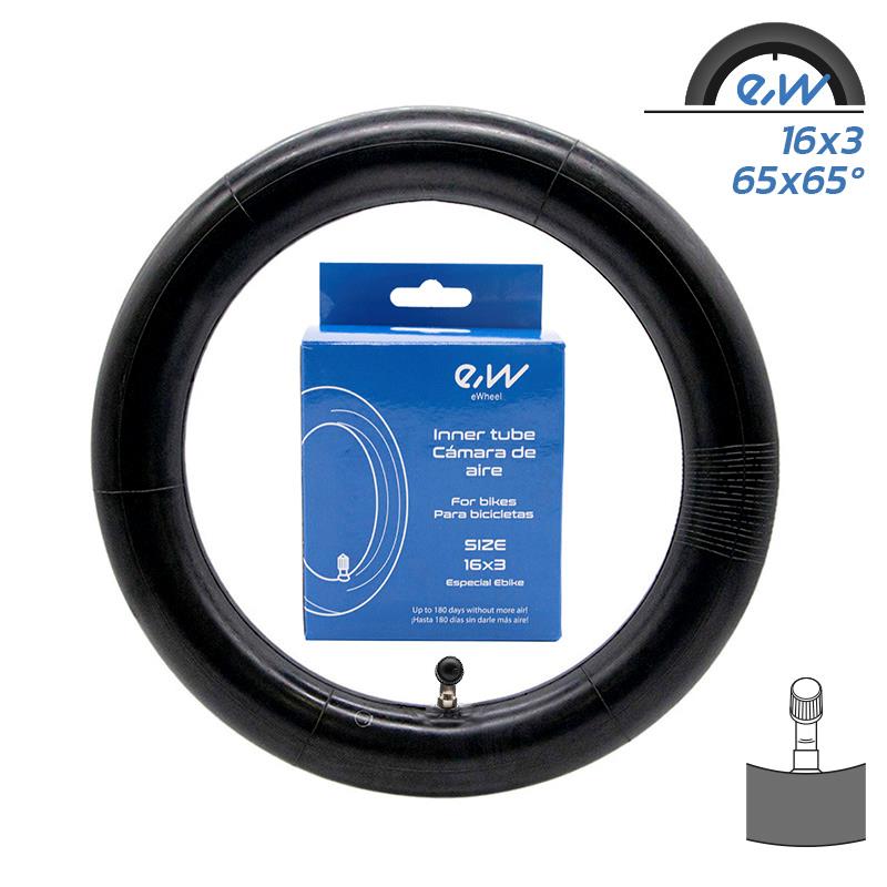 Cámara de aire 16x3 VC 90x90º - RuedaQrueda