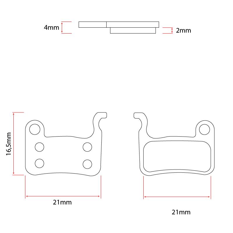 RS001-R pastilla resina para pinza xtech - 20 juegos - RuedaQrueda