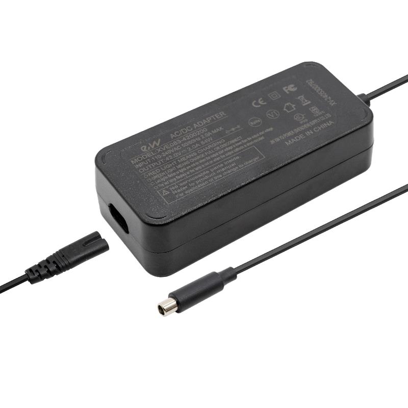 Cargador premium 36v (salida 42v) 2A para xiaomi conector DC 8mm - RuedaQrueda