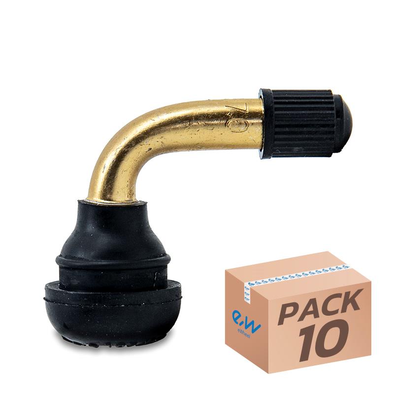 Válvula tubeless curva 90° - PVR 70 - 10uds - RuedaQrueda